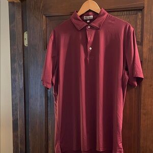Men's Peter Millar Burgundy Polo Shirt